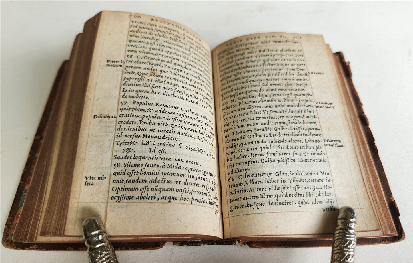 1560 APOPHTHEGMATA by ERASMUS antique 16th century