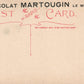 MISS ZENA DARE ACTRESS BELGIAN CHOCOLATE ADVERTISING ANTIQUE POSTCARD