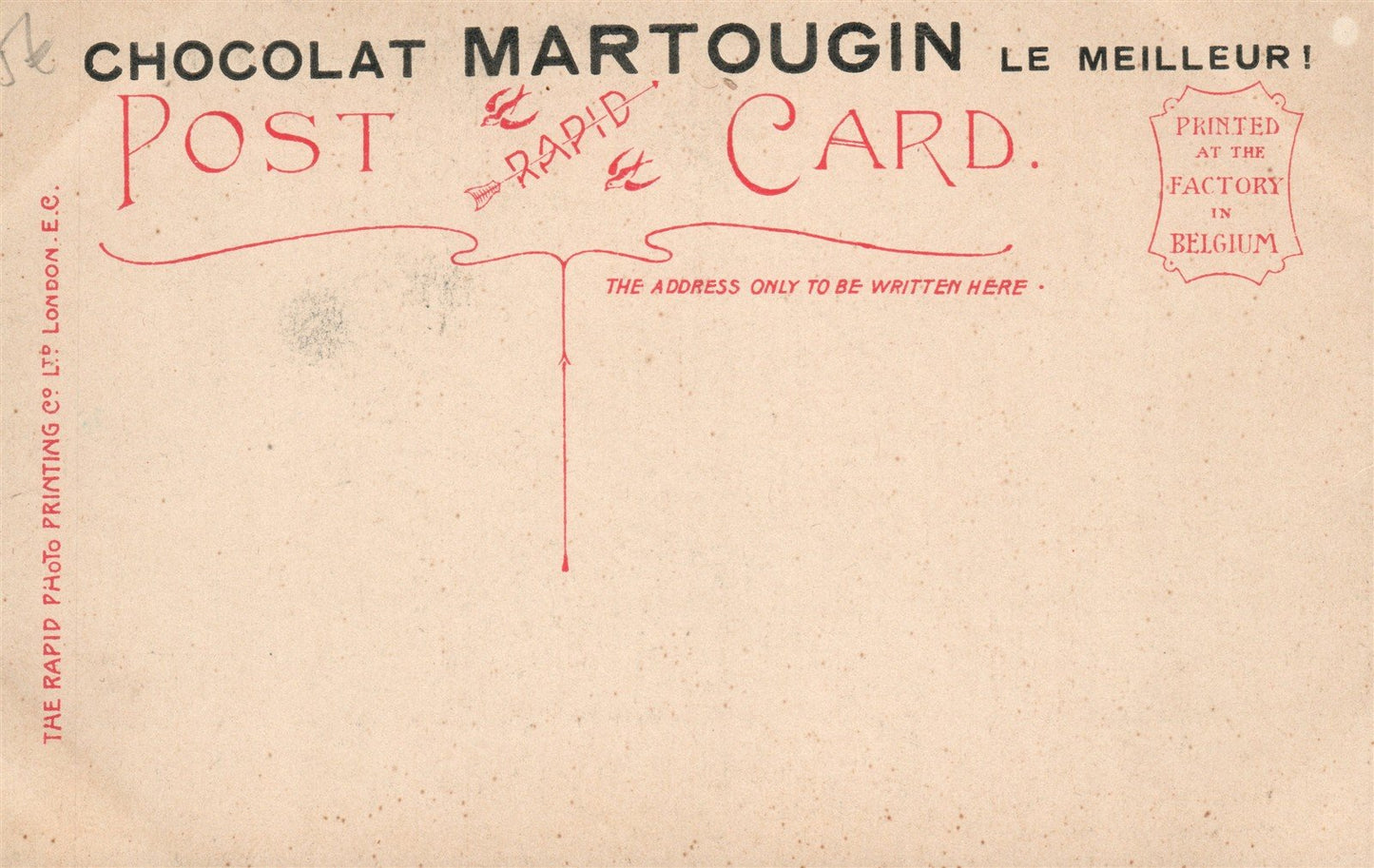 MISS ZENA DARE ACTRESS BELGIAN CHOCOLATE ADVERTISING ANTIQUE POSTCARD