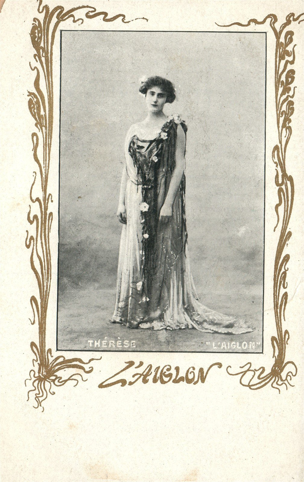 THEATRE PLAY THERESE L'AIGLON ANTIQUE POSTCARD