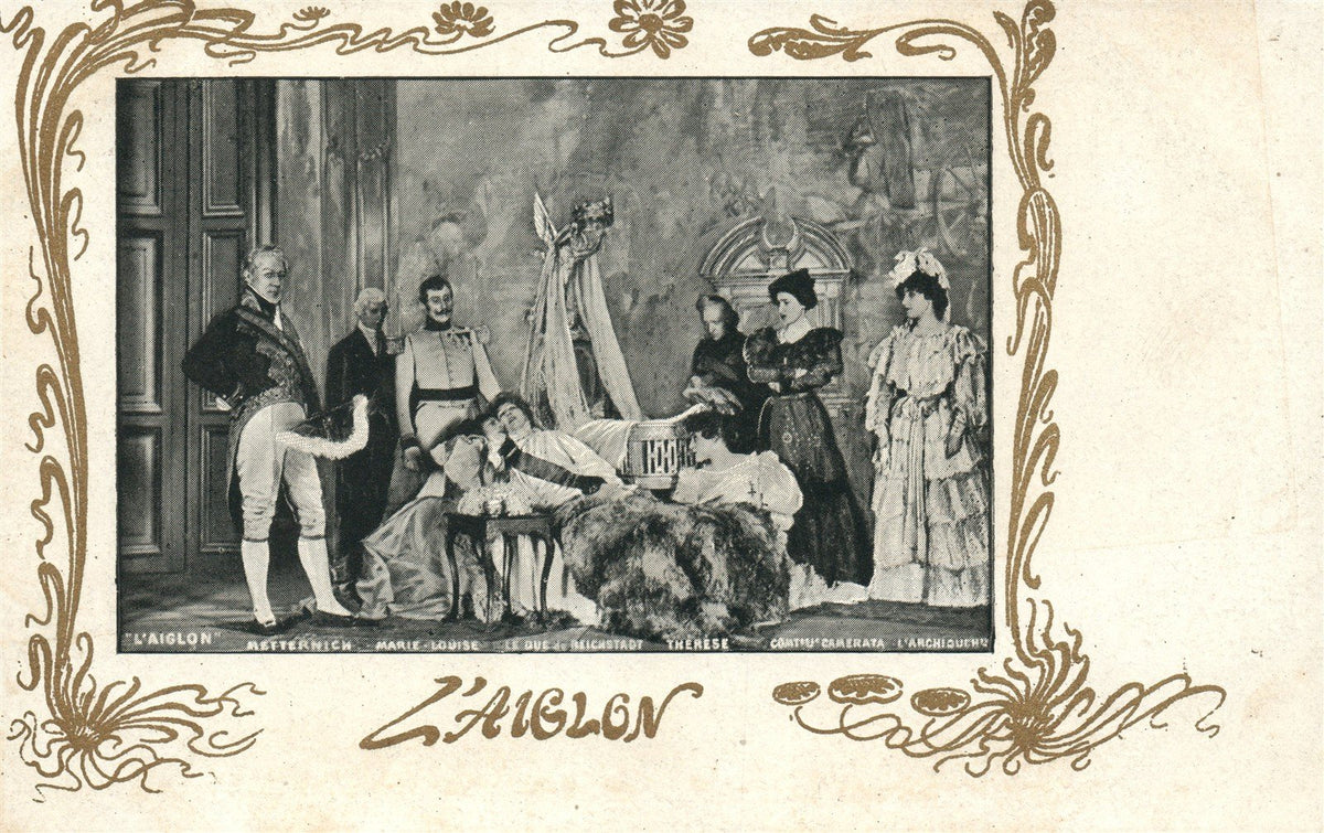 THEATRE PLAY GROUP SCENE L'AIGLON ANTIQUE FRENCH POSTCARD