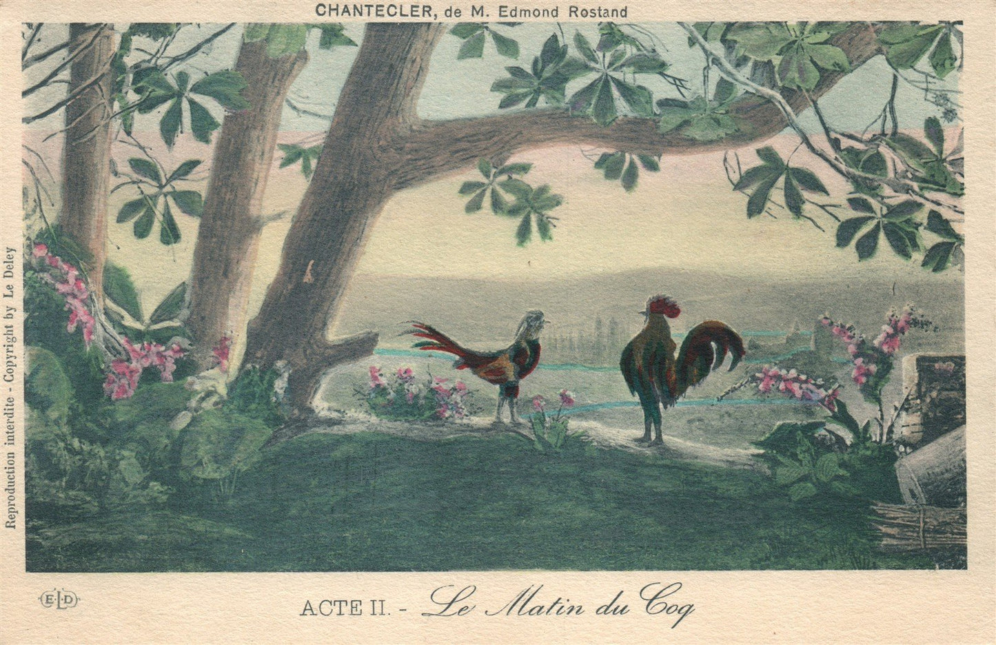 THEATRE PLAY CHANTECLER by EDMOND ROSTAND ANTIQUE FRENCH POSTCARD