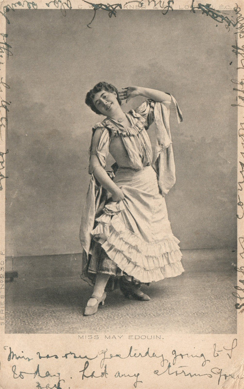 THEATRE ACTRESS Miss MAY EDOUIN ANTIQUE POSTCARD