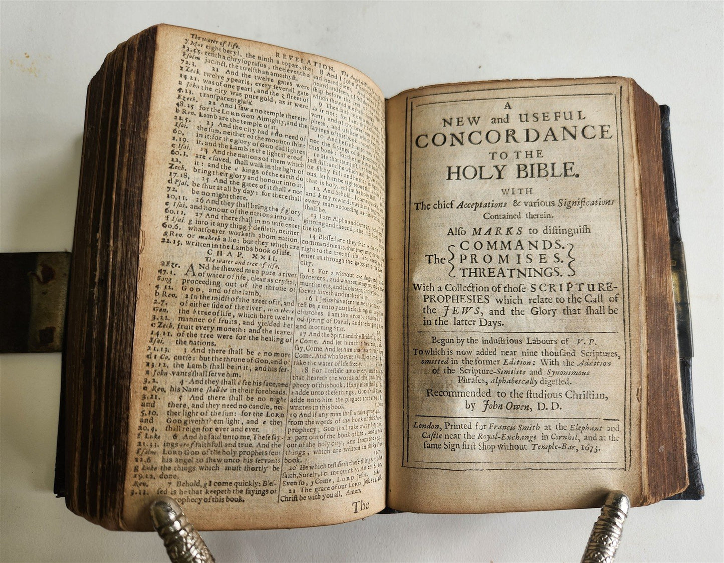 1664 BIBLE in ENGLISH antique RARE King James Version ORIGINAL BINDING w/CLASP