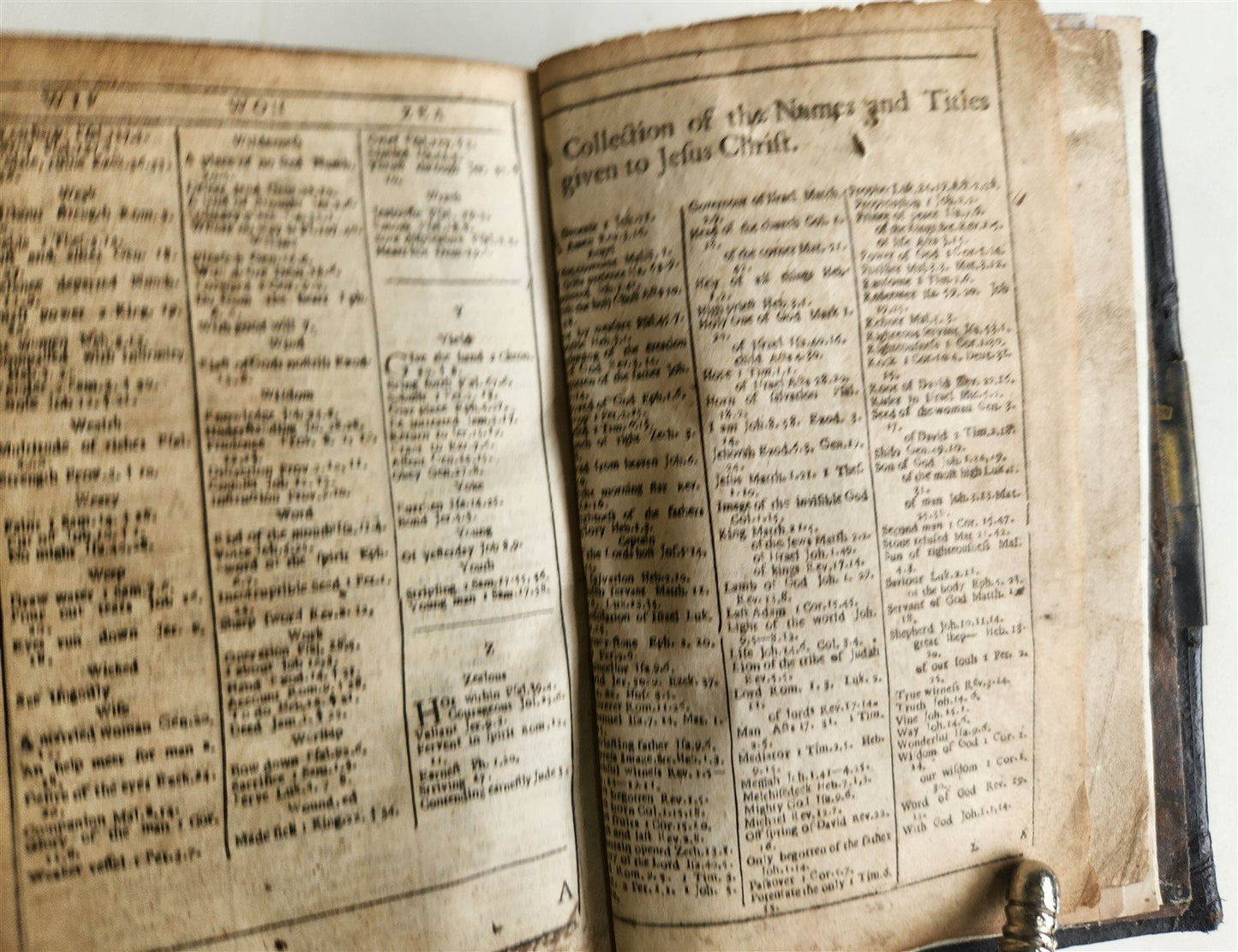 1664 BIBLE in ENGLISH antique RARE King James Version ORIGINAL BINDING w/CLASP