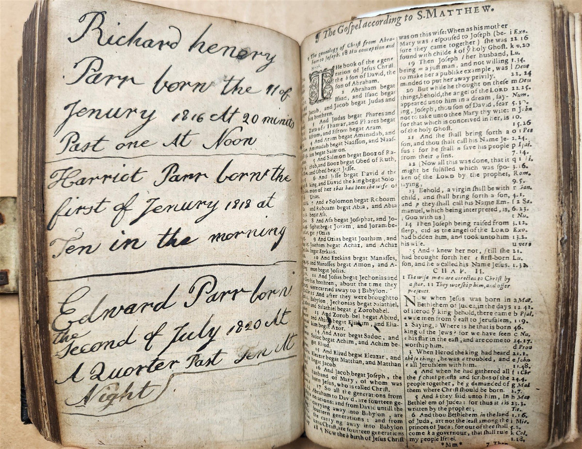 1664 BIBLE in ENGLISH antique RARE King James Version ORIGINAL BINDING w/CLASP