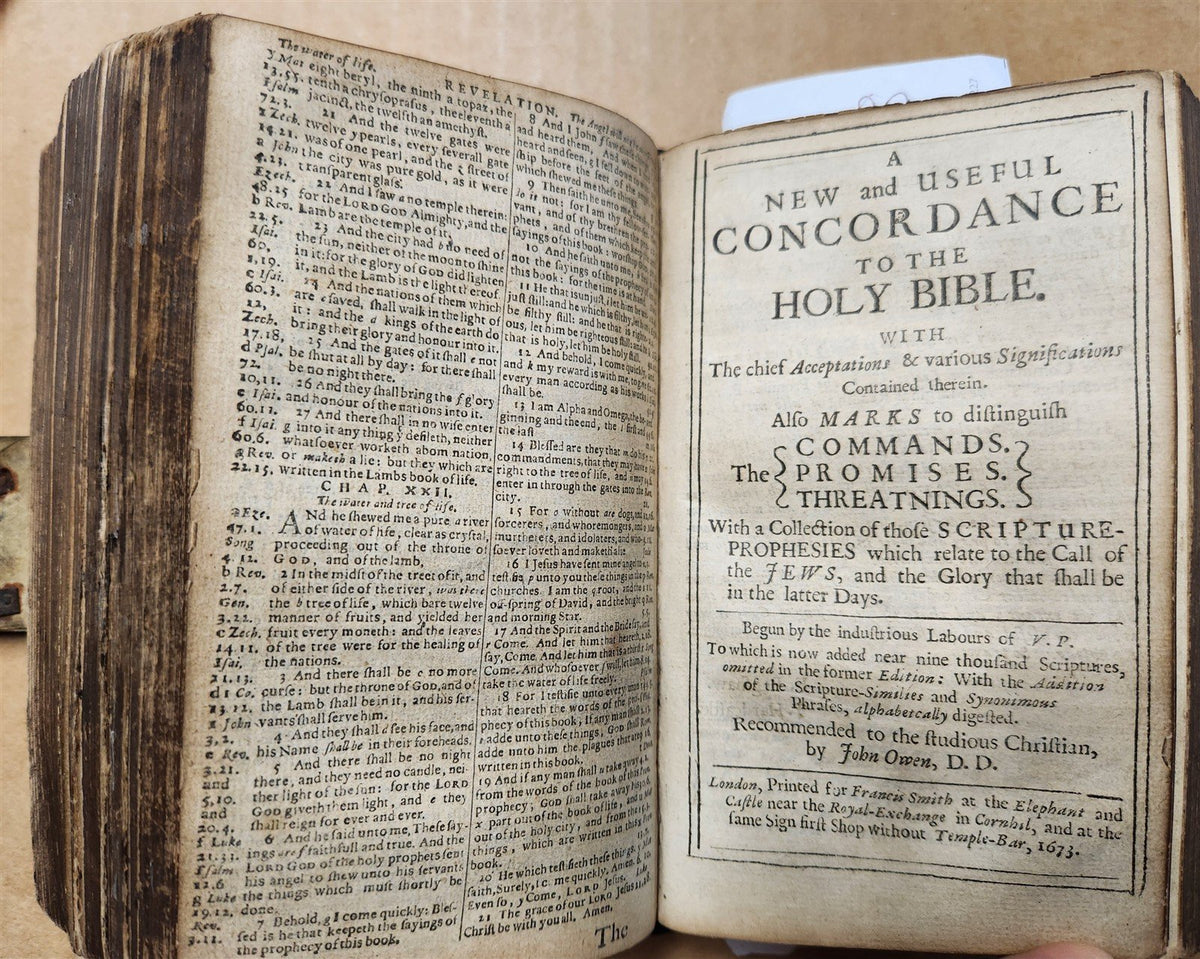 1664 BIBLE in ENGLISH antique RARE King James Version ORIGINAL BINDING w/CLASP