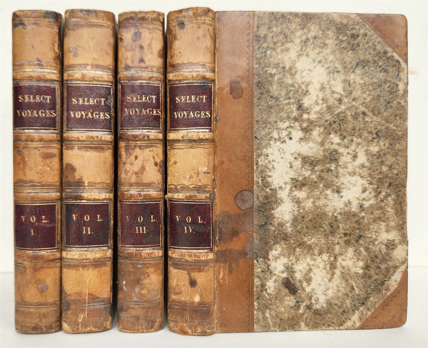 1806 Pocket Navigator Collection of Voyages antique 4 VOLS ILLUSTRATED