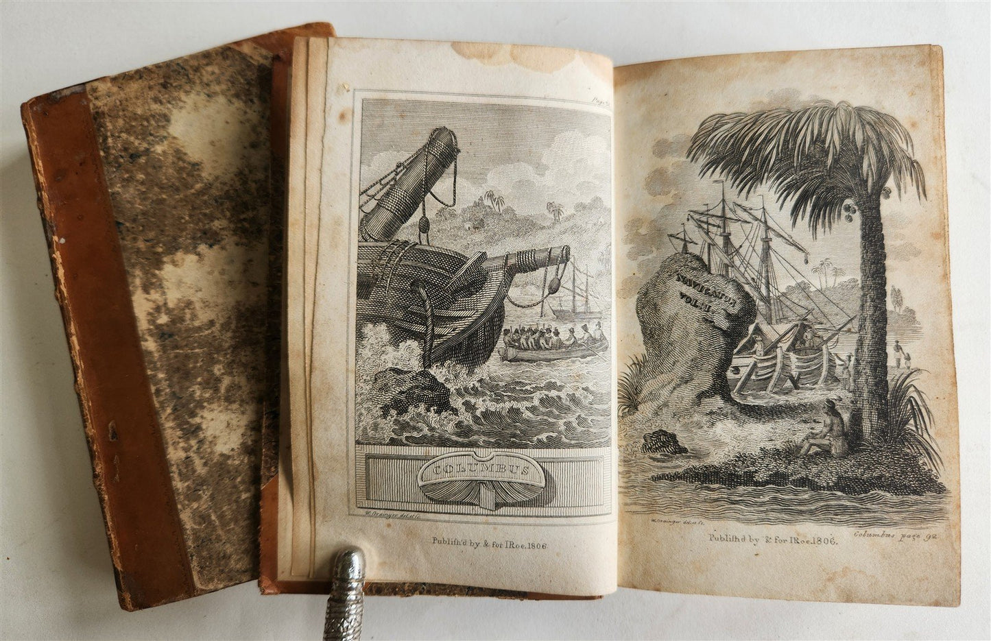 1806 Pocket Navigator Collection of Voyages antique 4 VOLS ILLUSTRATED