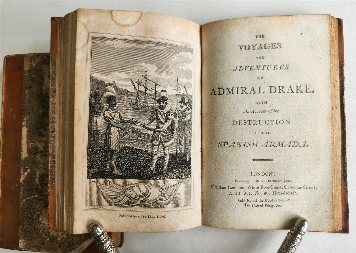 1806 Pocket Navigator Collection of Voyages antique 4 VOLS ILLUSTRATED