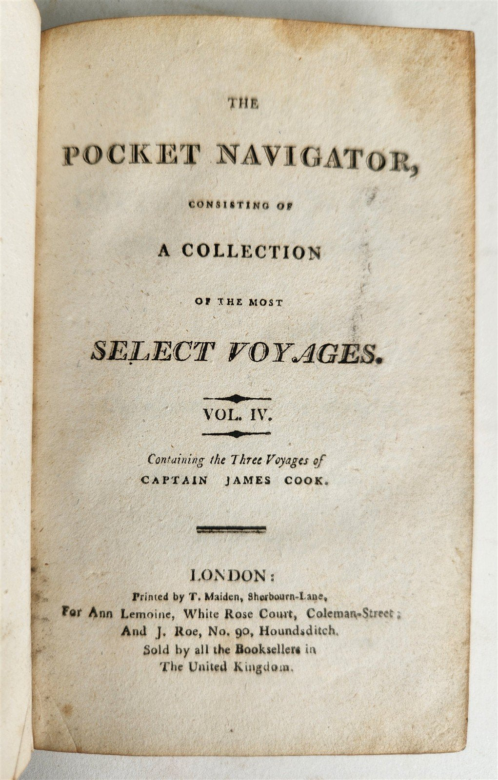 1806 Pocket Navigator Collection of Voyages antique 4 VOLS ILLUSTRATED