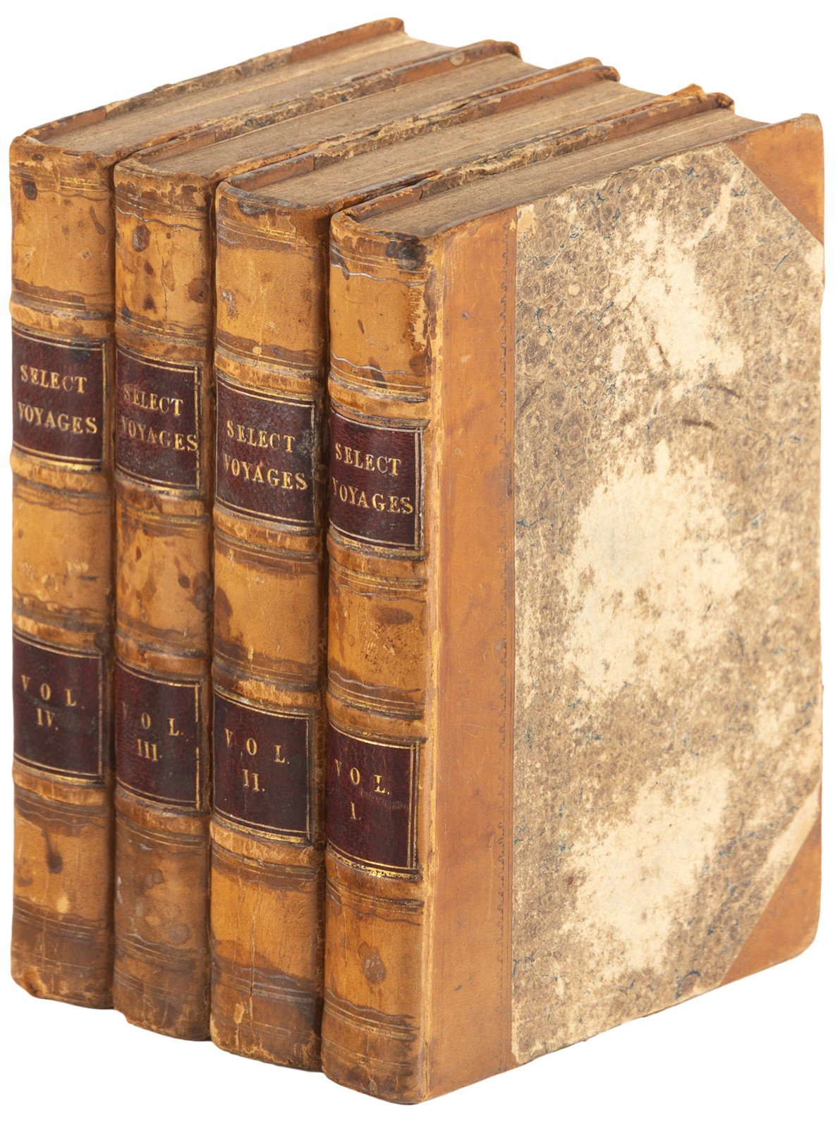 1806 Pocket Navigator Collection of Voyages antique 4 VOLS ILLUSTRATED