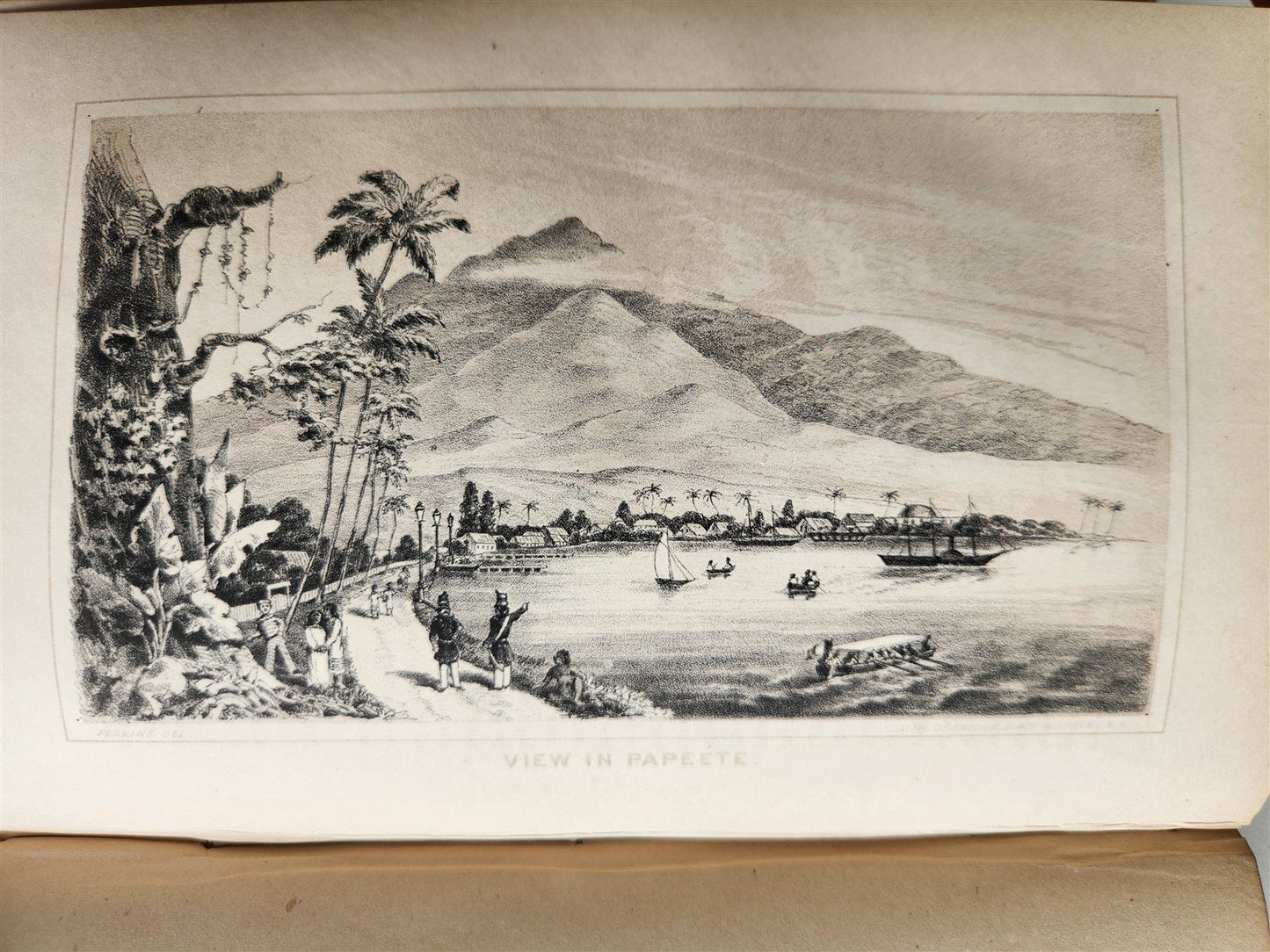 1854 Na Motu Reef-Rovings in South Seas HAWAII GEORGIAN SOCIETY ISLANDS antique