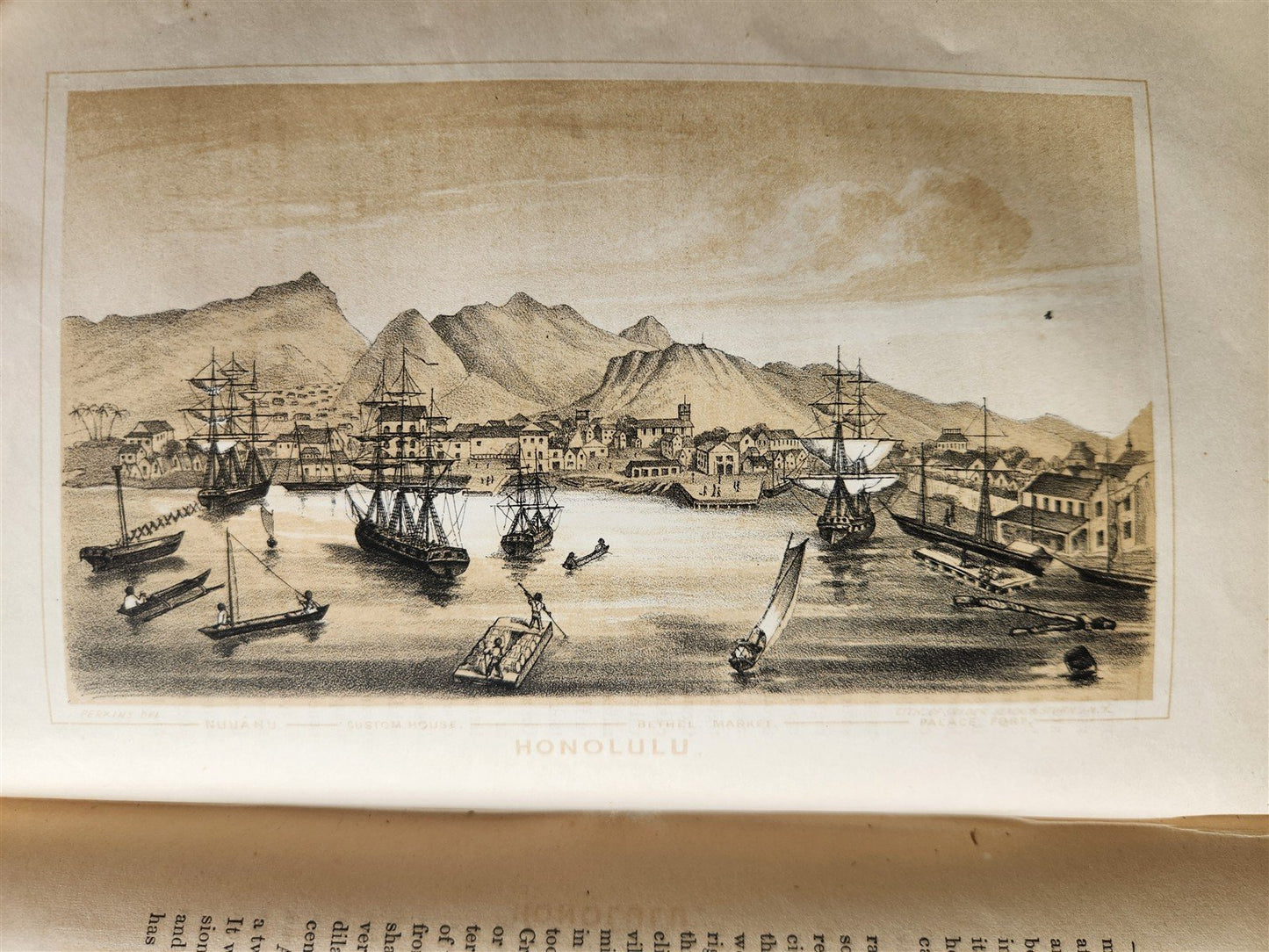 1854 Na Motu Reef-Rovings in South Seas HAWAII GEORGIAN SOCIETY ISLANDS antique