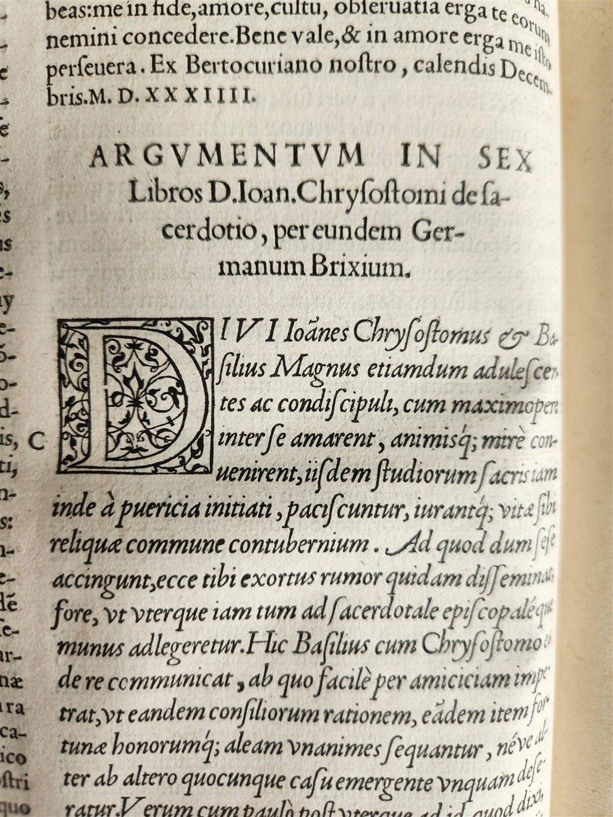 1556 John Chrysostom BIBLE COMMENTARIES antique WOMAN PRINTER 16th CENTURY FOLIO
