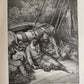 1877 DER ALTE MATROSE antique Illustrated GUSTAVE DORE Rime of Ancient Mariner
