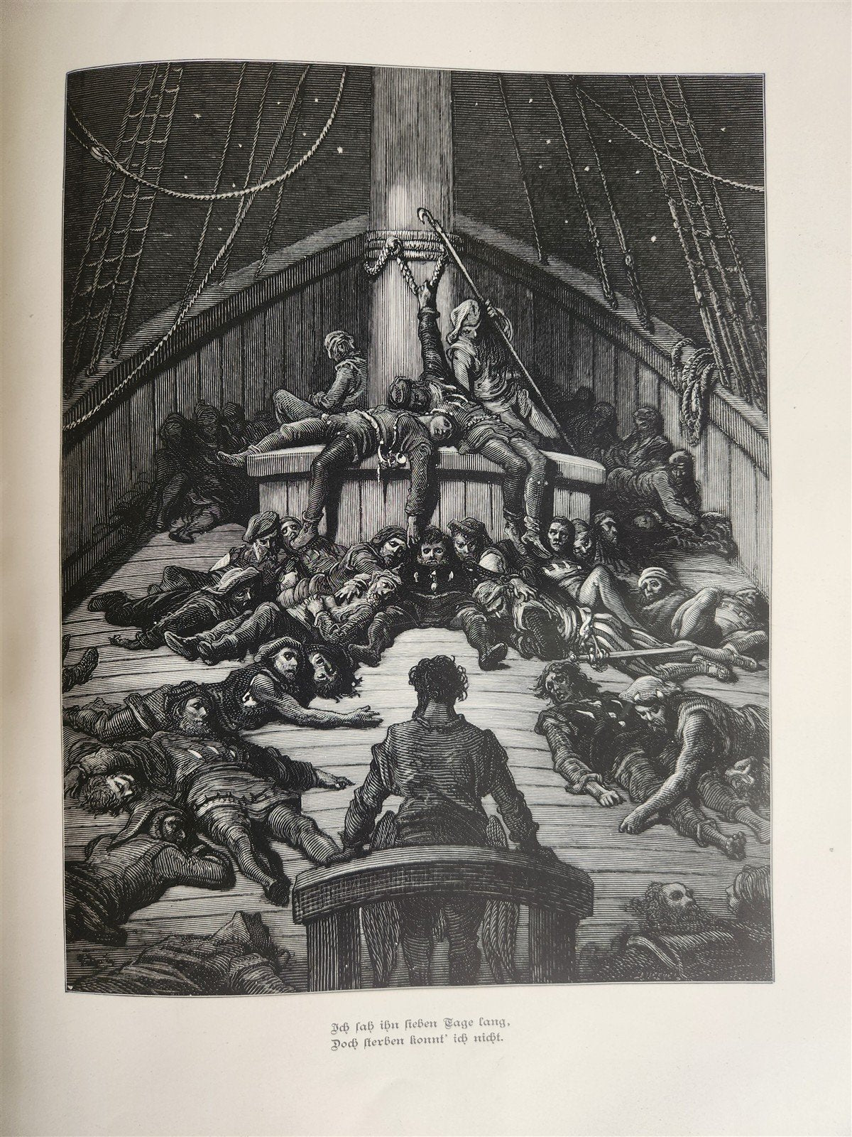 1877 DER ALTE MATROSE antique Illustrated GUSTAVE DORE Rime of Ancient Mariner