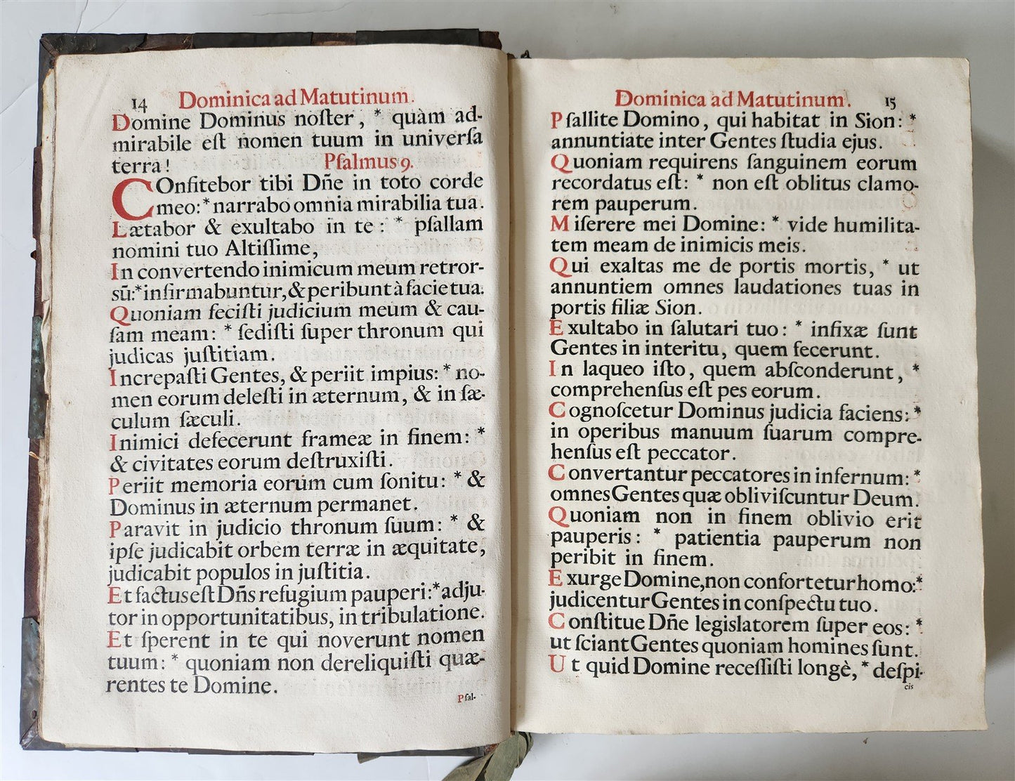 1737 MONUMENTAL Psalterium Romanum antique MASSIVE FOLIO w/ METAL DECORATIONS