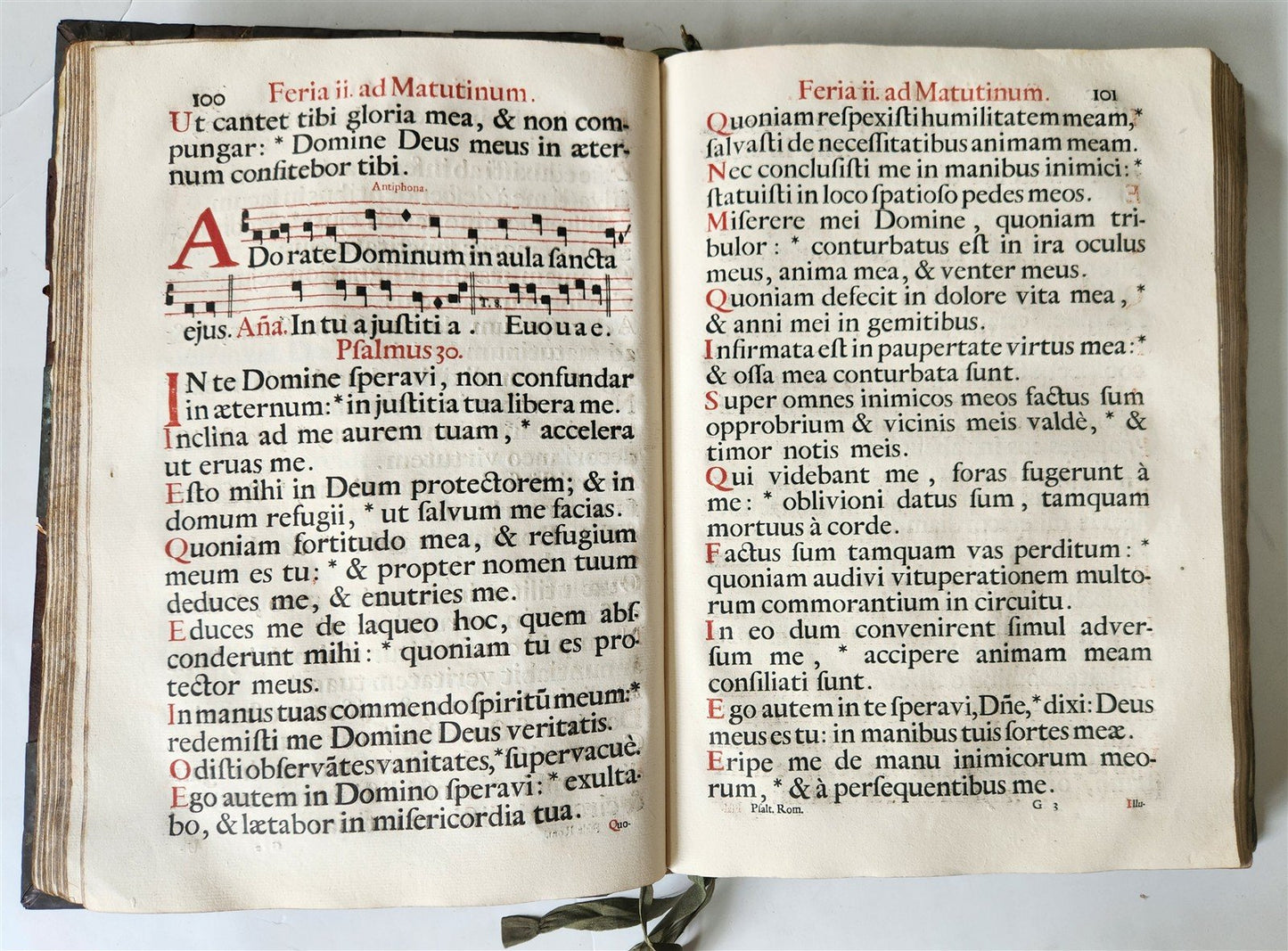 1737 MONUMENTAL Psalterium Romanum antique MASSIVE FOLIO w/ METAL DECORATIONS