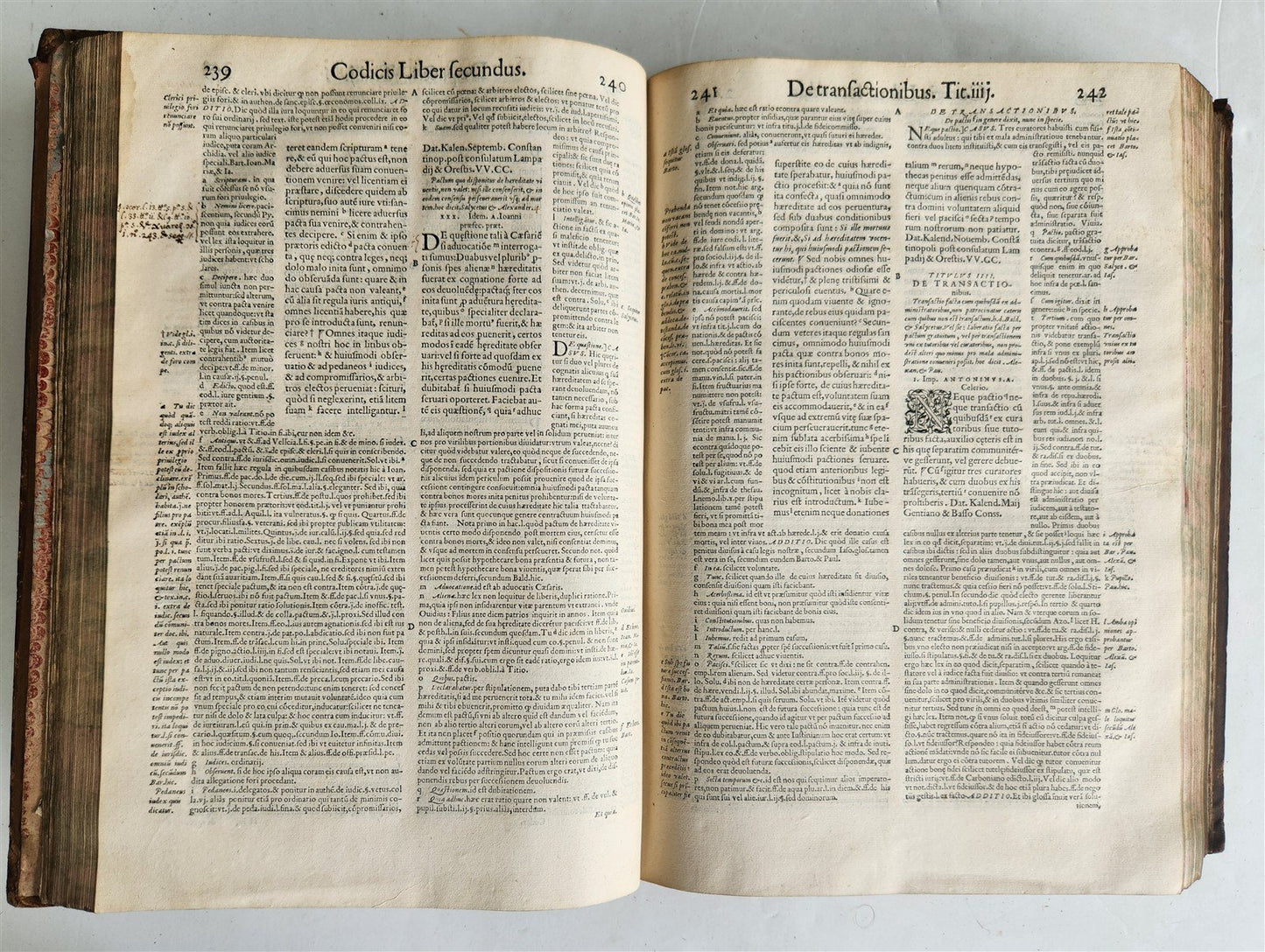 1559 CODEX DN. IUSTINIANI antique 16th CENTURY FOLIO Code of Justinian