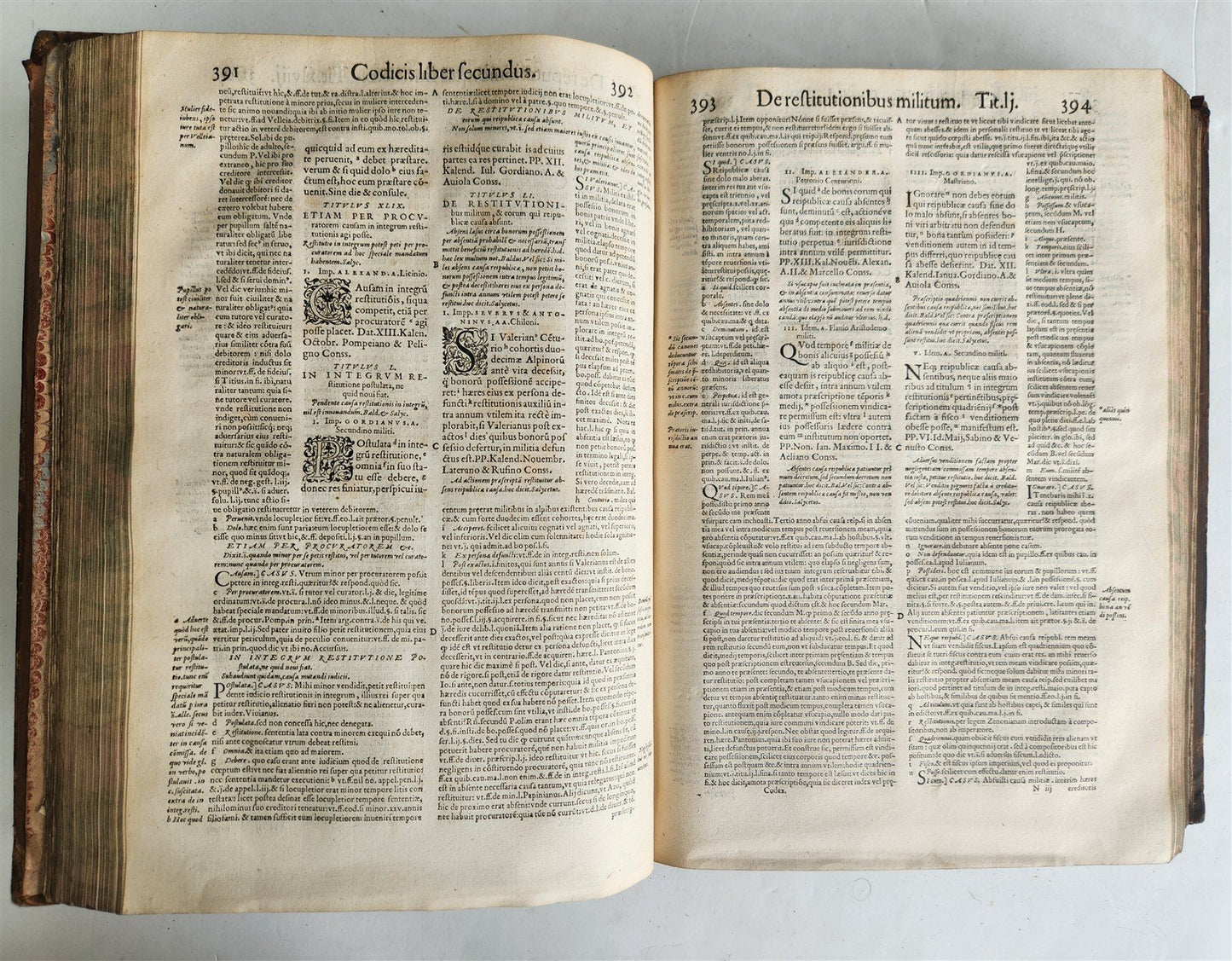 1559 CODEX DN. IUSTINIANI antique 16th CENTURY FOLIO Code of Justinian