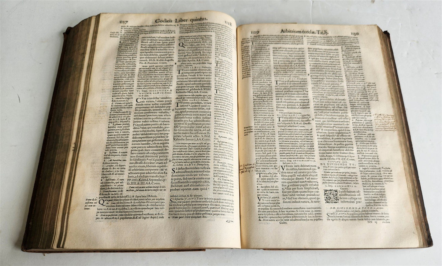 1559 CODEX DN. IUSTINIANI antique 16th CENTURY FOLIO Code of Justinian