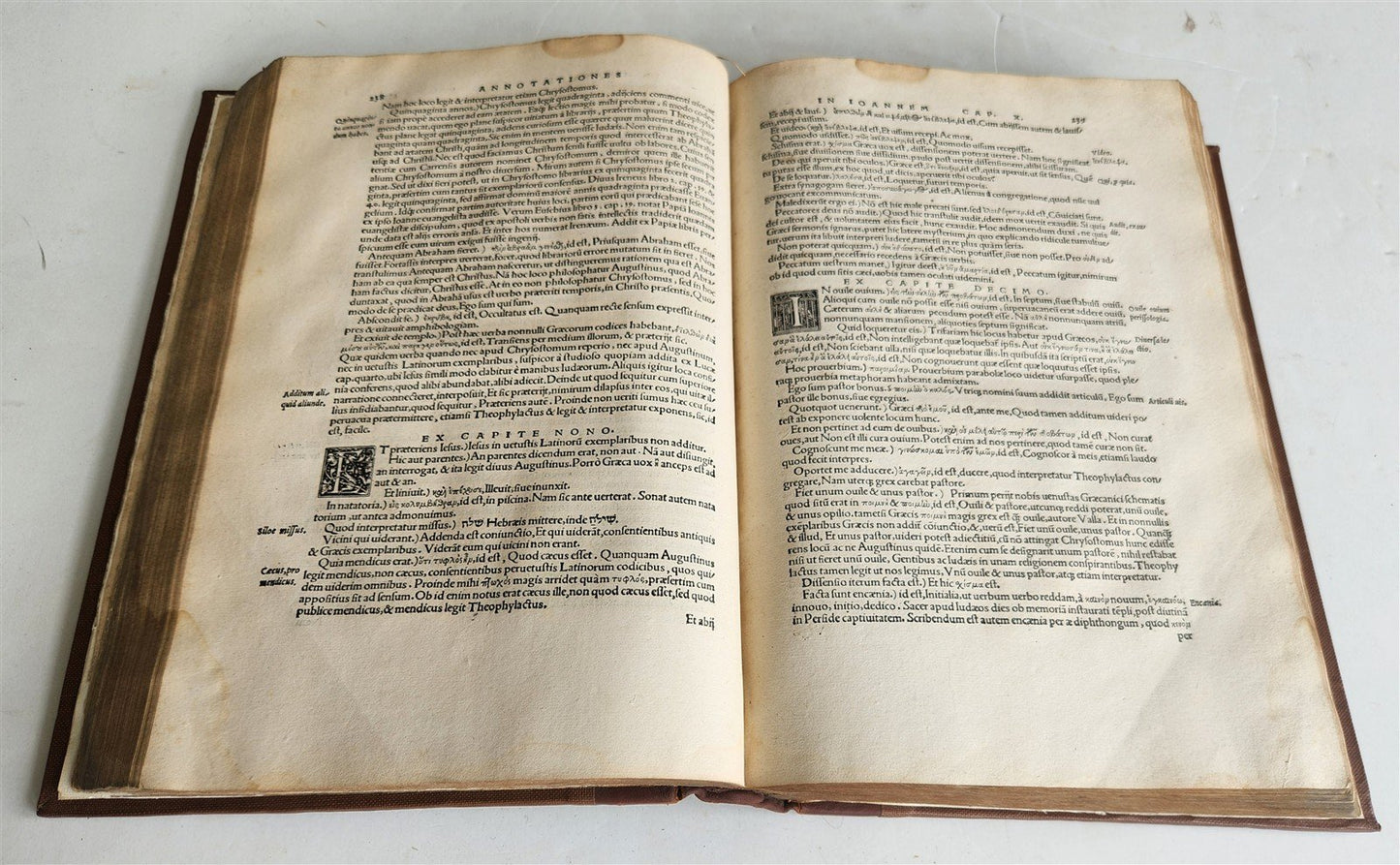 1527 POST-INCUNABULA BIBLE COMMENTARIES by ERASMUS antique 16th CENTURY FOLIO
