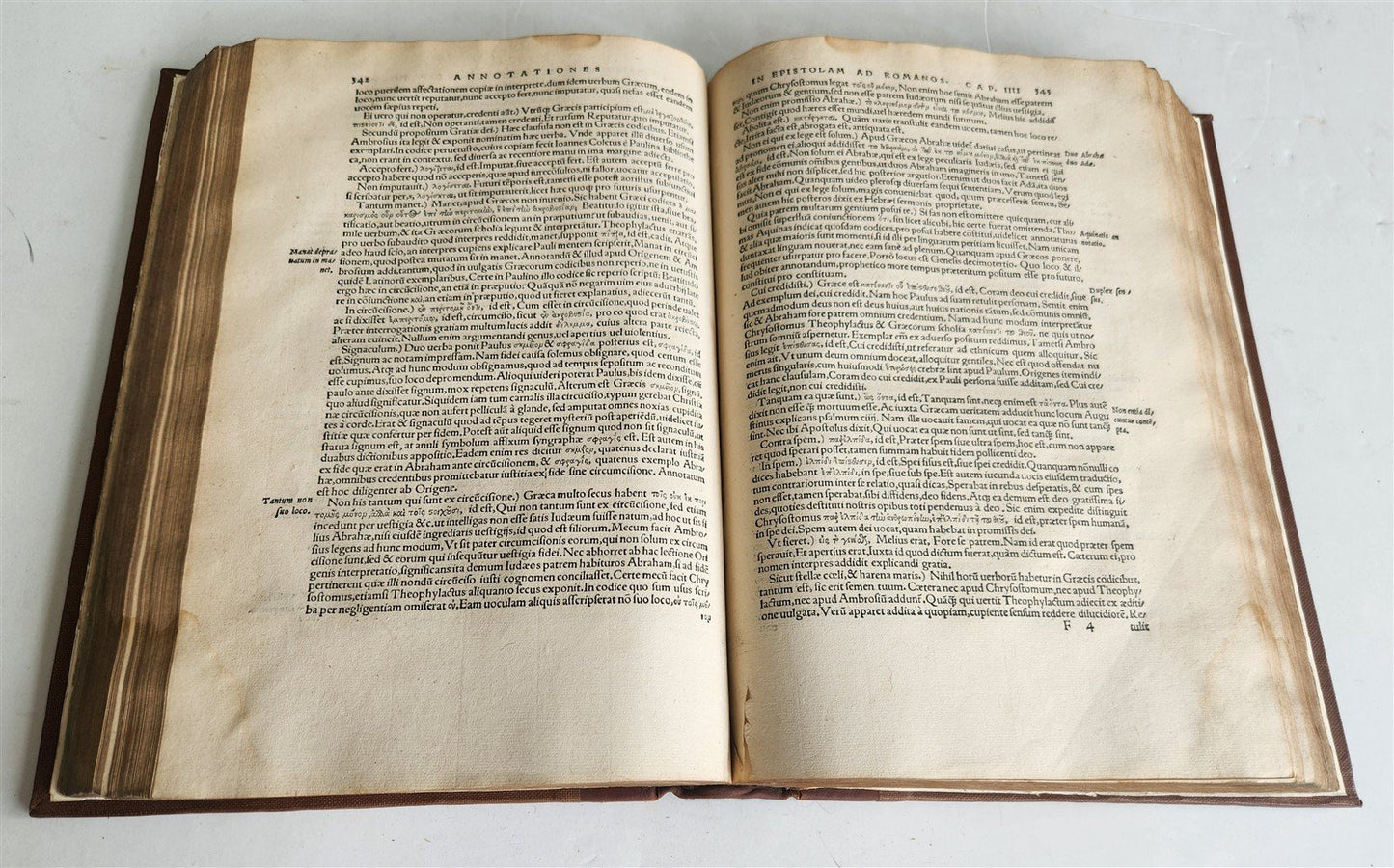 1527 POST-INCUNABULA BIBLE COMMENTARIES by ERASMUS antique 16th CENTURY FOLIO