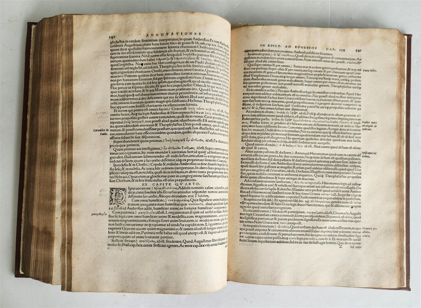1527 POST-INCUNABULA BIBLE COMMENTARIES by ERASMUS antique 16th CENTURY FOLIO