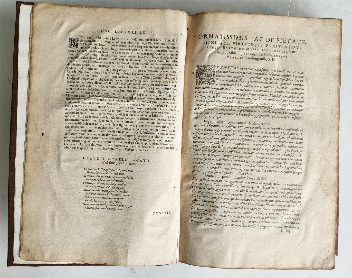 1530 SENECA L. Annaei SENECAE, PHILOSOPHI STOICORUM antique 16th CENTURY FOLIO