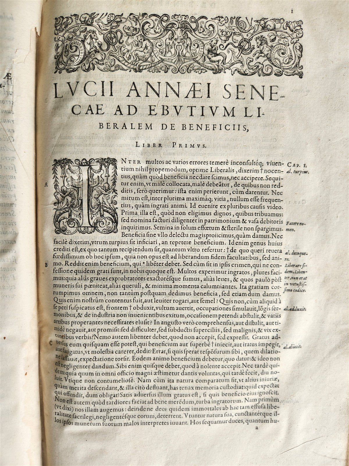 1530 SENECA L. Annaei SENECAE, PHILOSOPHI STOICORUM antique 16th CENTURY FOLIO