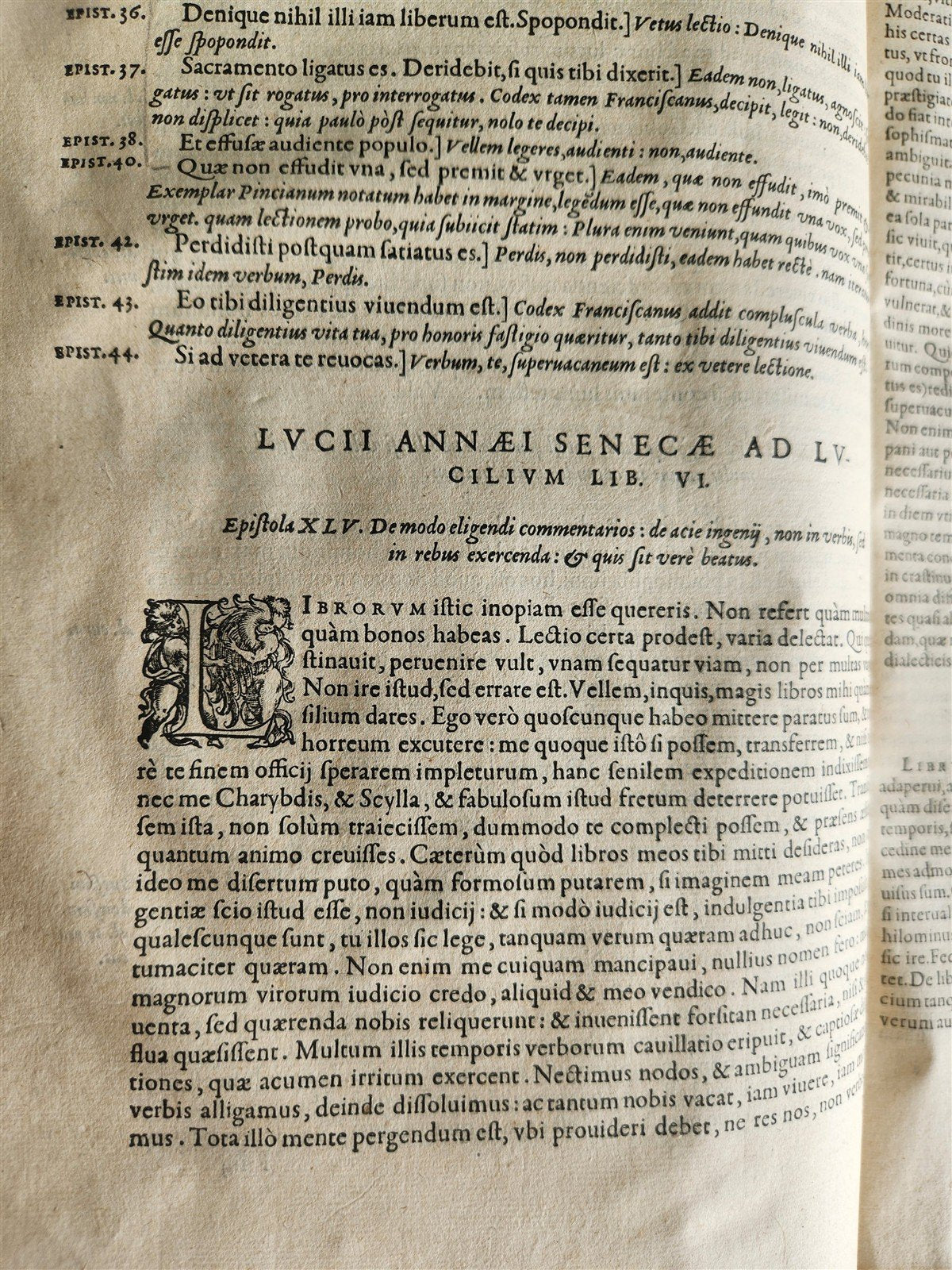 1530 SENECA L. Annaei SENECAE, PHILOSOPHI STOICORUM antique 16th CENTURY FOLIO