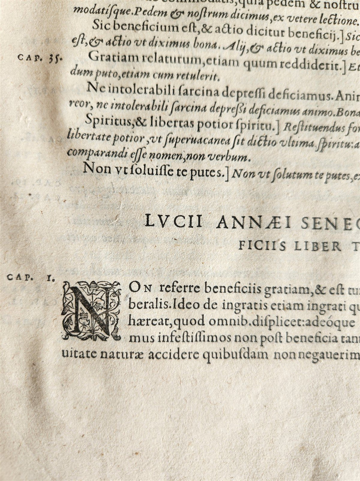 1530 SENECA L. Annaei SENECAE, PHILOSOPHI STOICORUM antique 16th CENTURY FOLIO