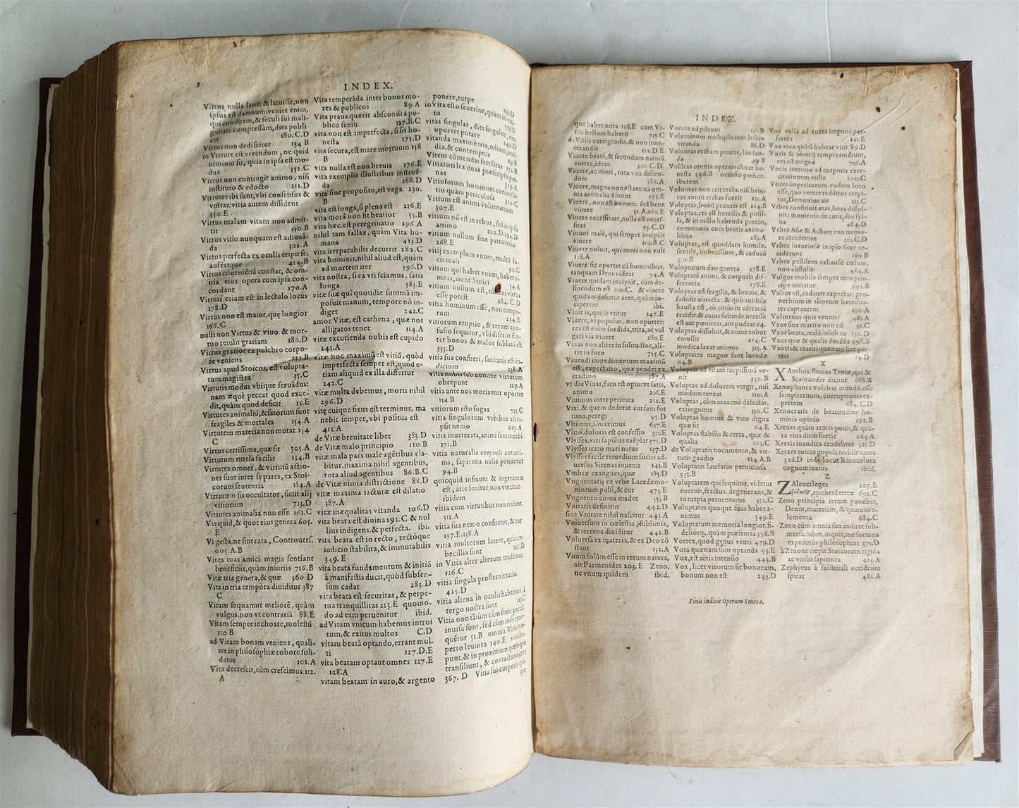 1530 SENECA L. Annaei SENECAE, PHILOSOPHI STOICORUM antique 16th CENTURY FOLIO