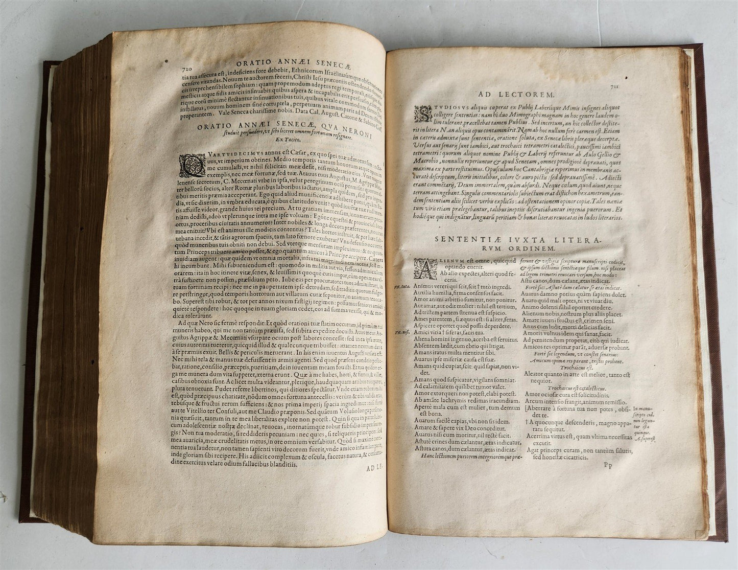 1530 SENECA L. Annaei SENECAE, PHILOSOPHI STOICORUM antique 16th CENTURY FOLIO