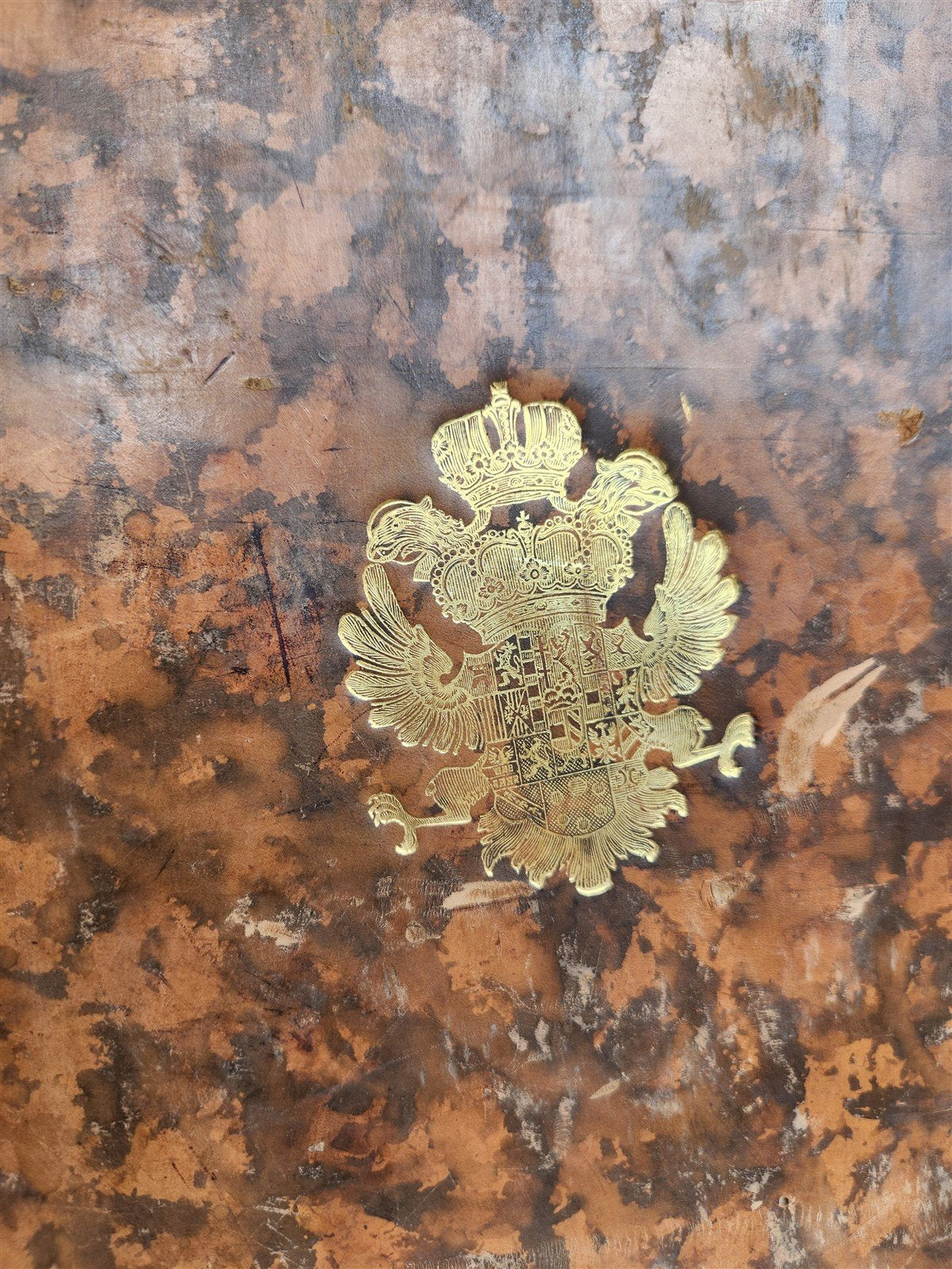 1601 ROMAN HISTORY by Johannes Cuspinianus antique FOLIO w/ GILT COAT of ARMS