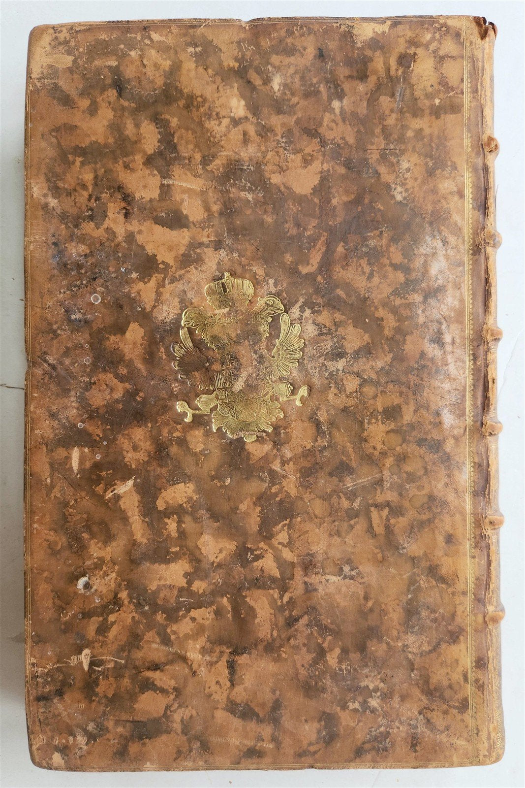 1601 ROMAN HISTORY by Johannes Cuspinianus antique FOLIO w/ GILT COAT of ARMS