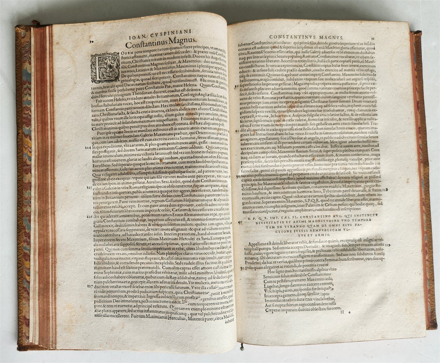 1601 ROMAN HISTORY by Johannes Cuspinianus antique FOLIO w/ GILT COAT of ARMS