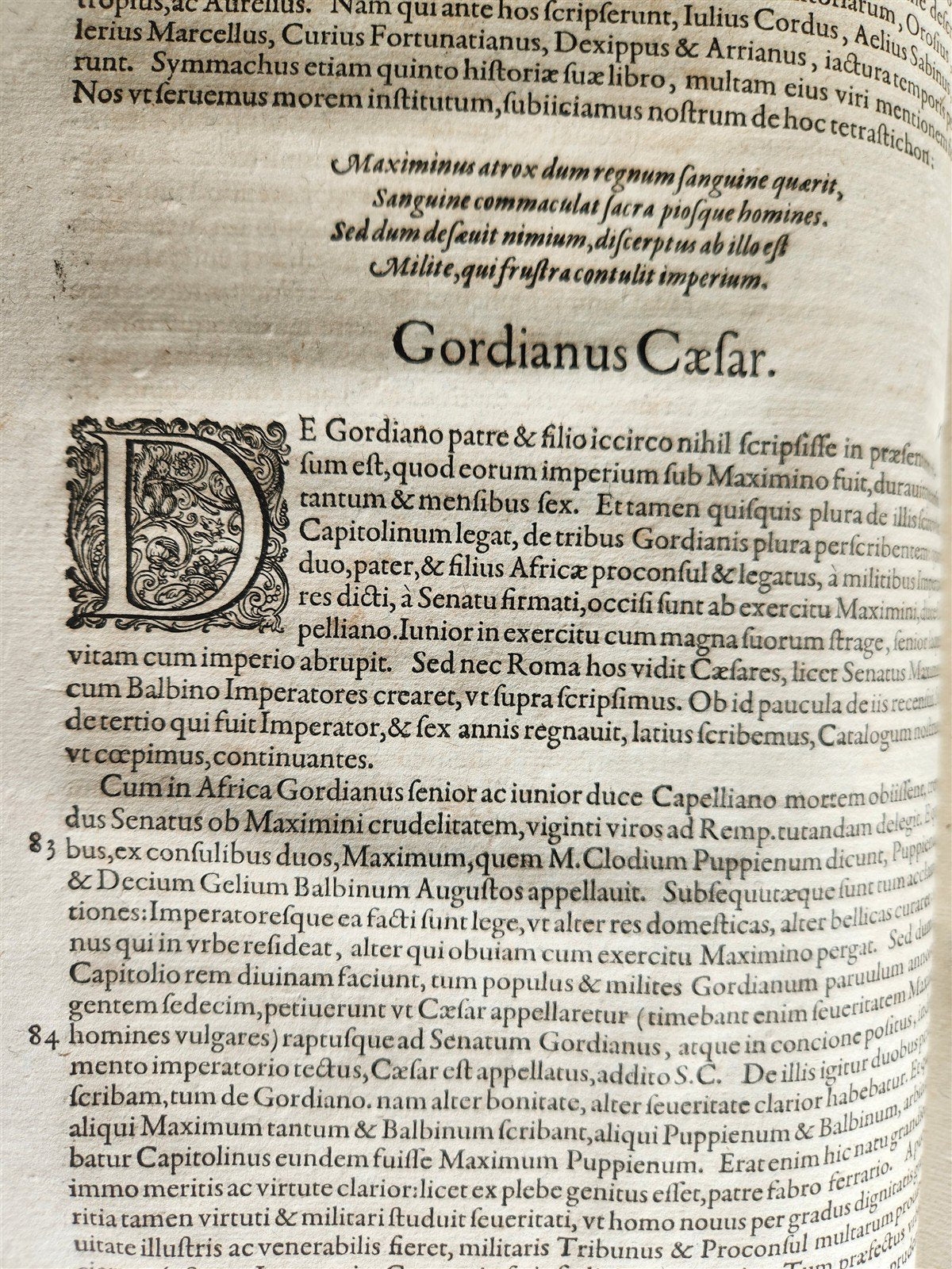 1601 ROMAN HISTORY by Johannes Cuspinianus antique FOLIO w/ GILT COAT of ARMS