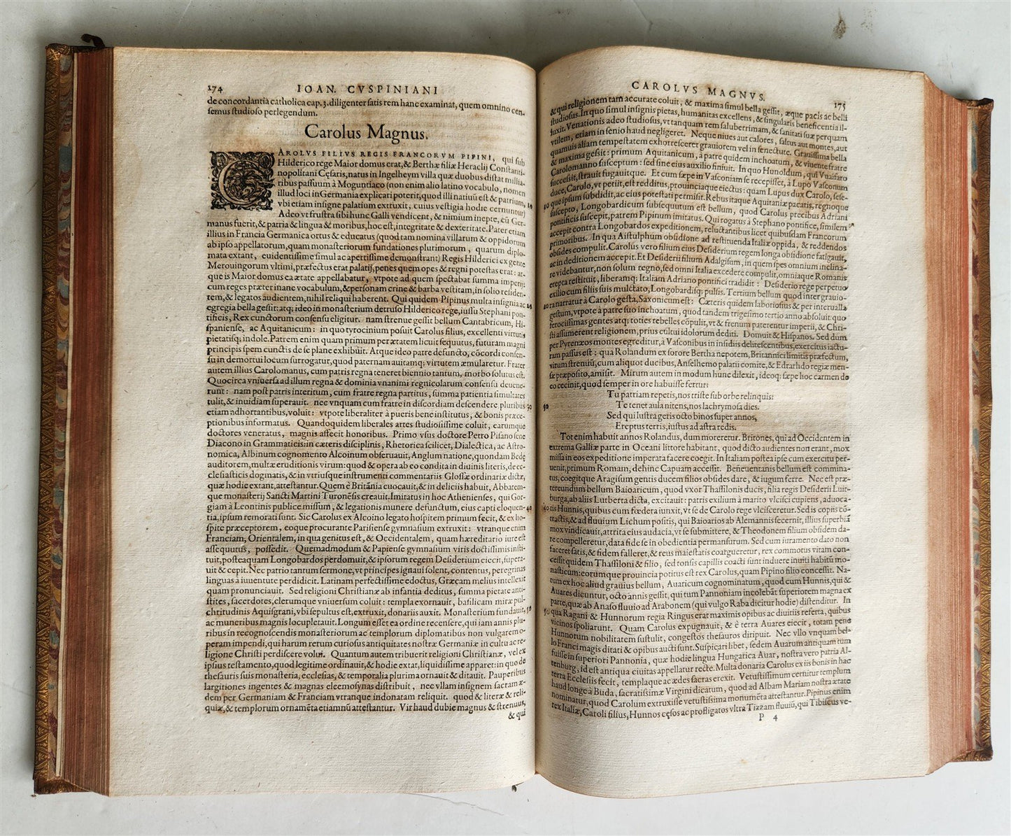 1601 ROMAN HISTORY by Johannes Cuspinianus antique FOLIO w/ GILT COAT of ARMS