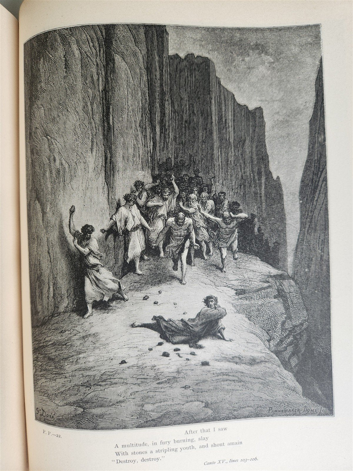 1880s DANTE'S PURGATORY and PARADISE ILLUSTRATED by GUSTAVE DORE antique FOLIO