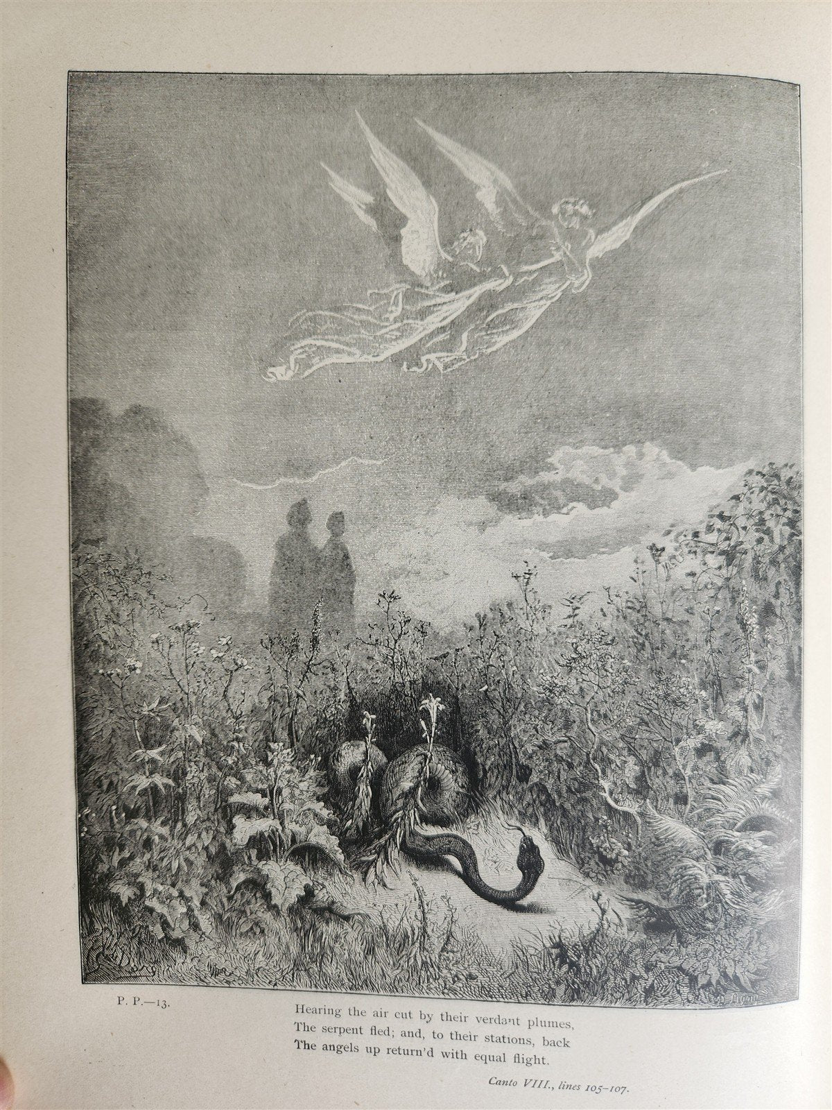 1880s DANTE'S PURGATORY and PARADISE ILLUSTRATED by GUSTAVE DORE antique FOLIO