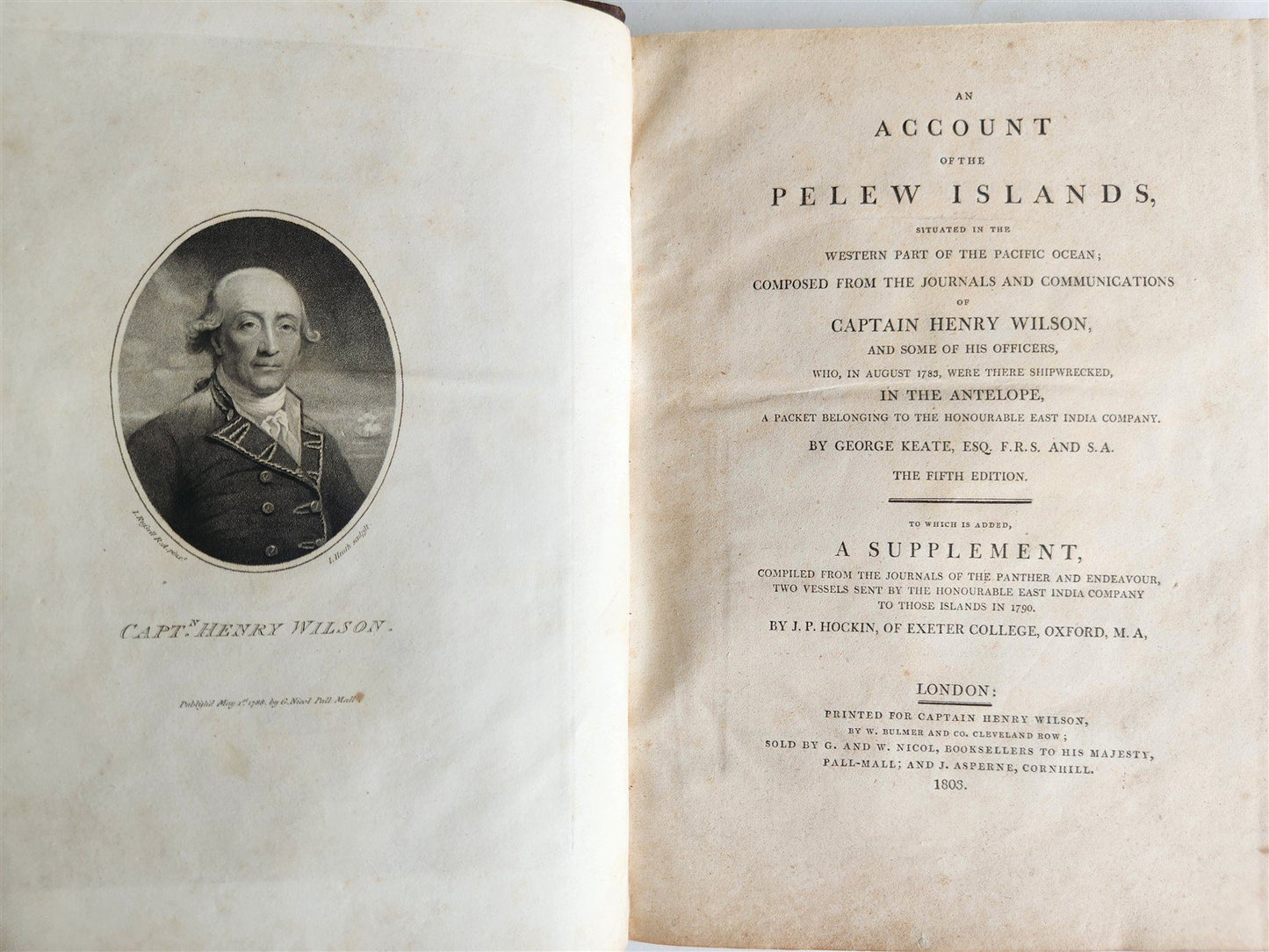 1803 ACCOUNT OF PELEW ISLANDS ANTIQUE ILLUSTRATED Palau ENGLISH by George Keate