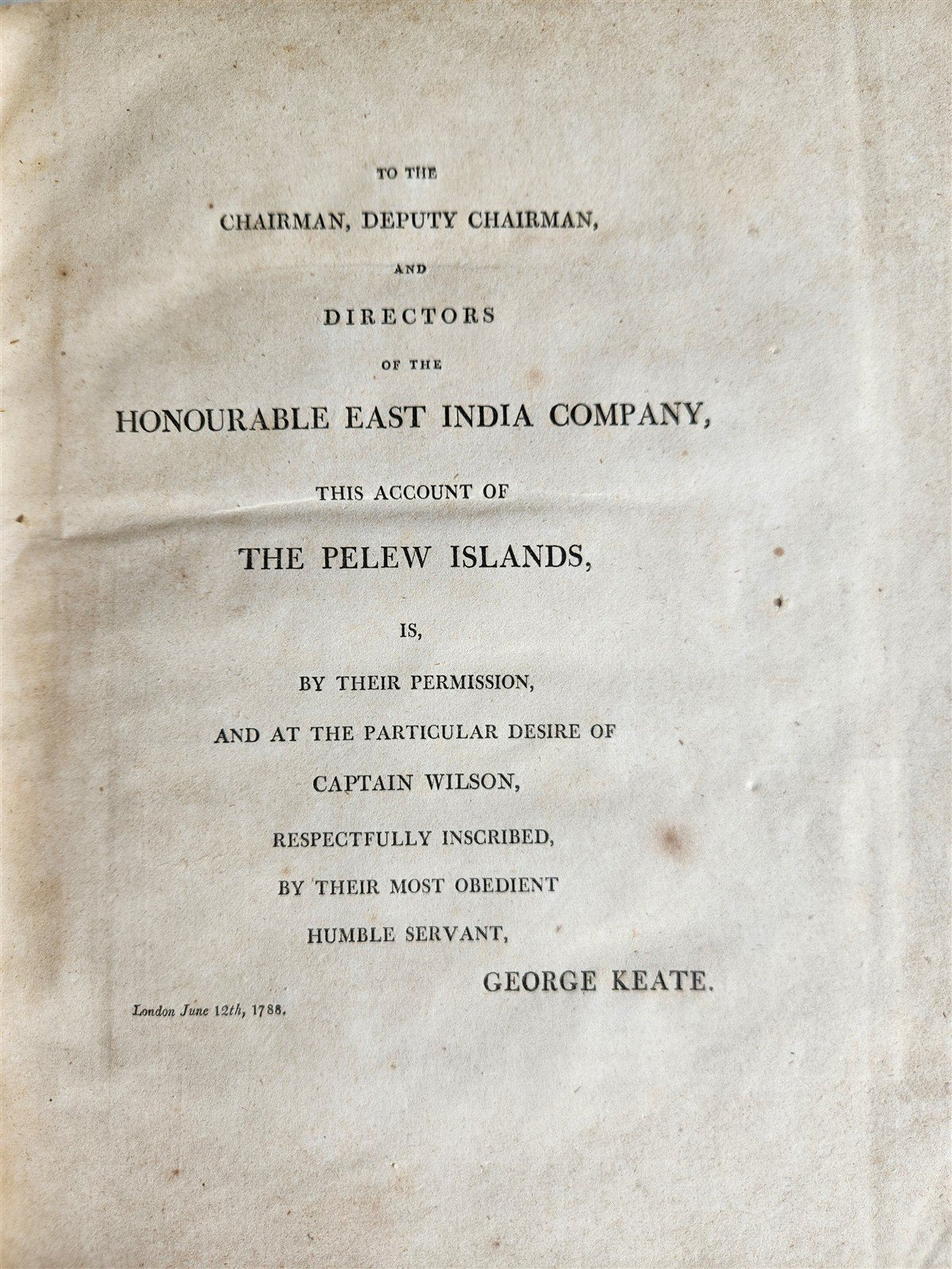 1803 ACCOUNT OF PELEW ISLANDS ANTIQUE ILLUSTRATED Palau ENGLISH by George Keate