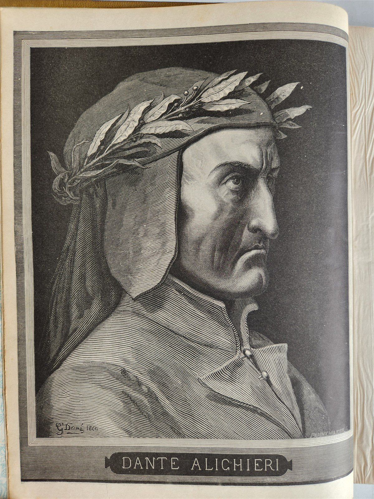 1880s DANTE'S INFERNO BEAUTIFULLY ILLUSTRATED by GUSTAVE DORE antique FOLIO