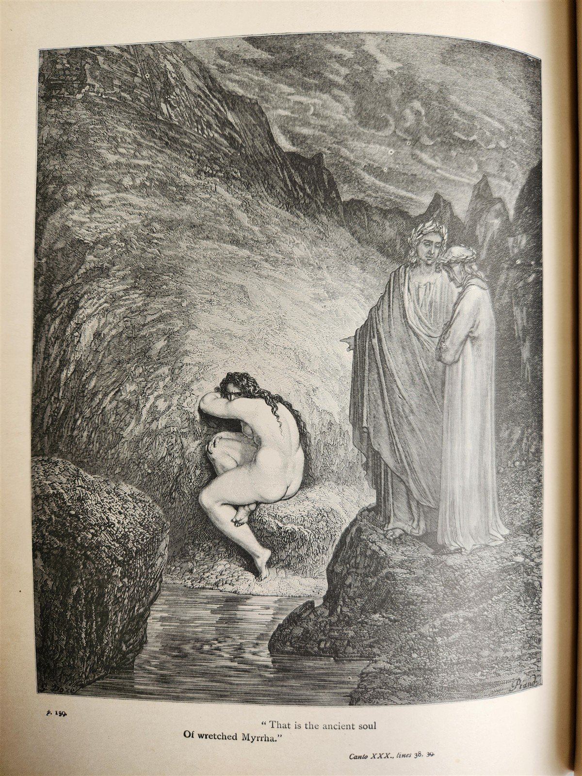1880s DANTE'S INFERNO BEAUTIFULLY ILLUSTRATED by GUSTAVE DORE antique FOLIO