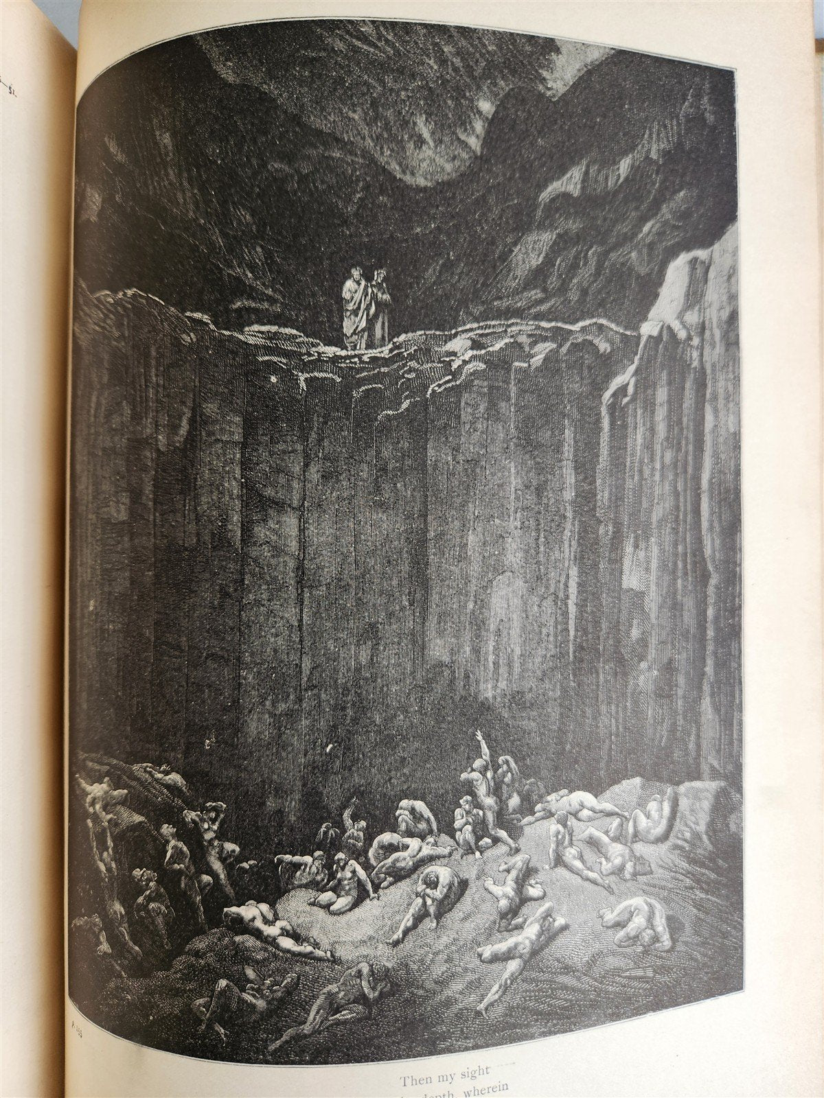 1880s DANTE'S INFERNO BEAUTIFULLY ILLUSTRATED by GUSTAVE DORE antique FOLIO