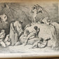 1880s DANTE'S INFERNO BEAUTIFULLY ILLUSTRATED by GUSTAVE DORE antique FOLIO