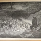 1880s DANTE'S INFERNO BEAUTIFULLY ILLUSTRATED by GUSTAVE DORE antique FOLIO