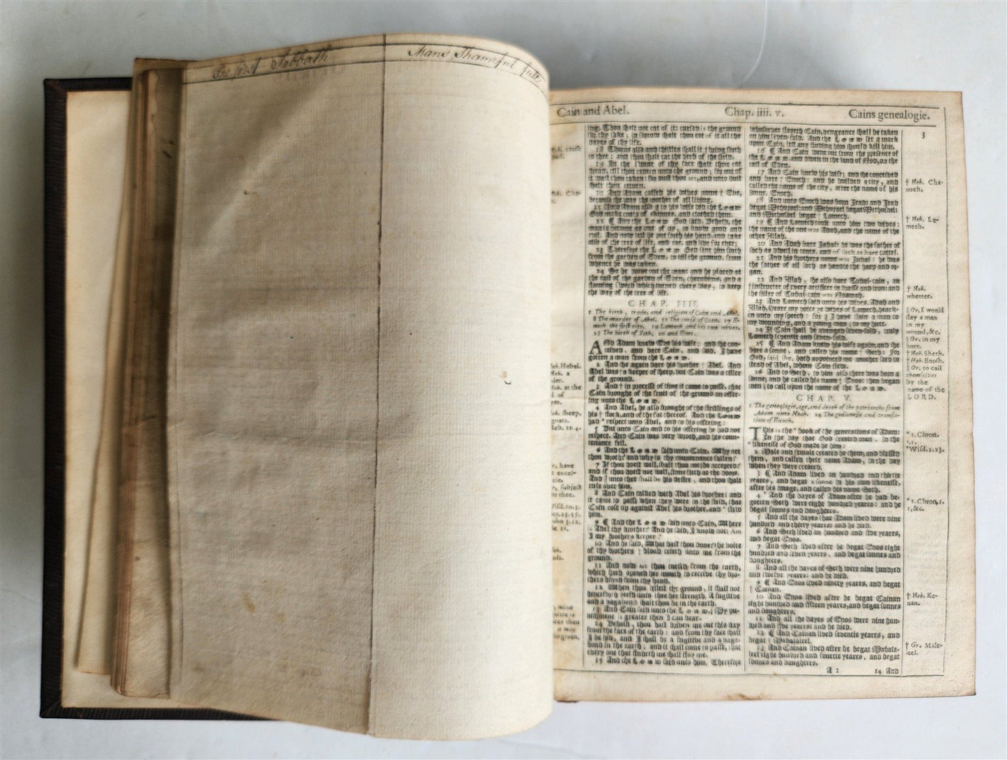 1639 BIBLE in ENGLISH antique OLD & NEW TESTAMENT Cambridge Th. Buck & R. Daniel